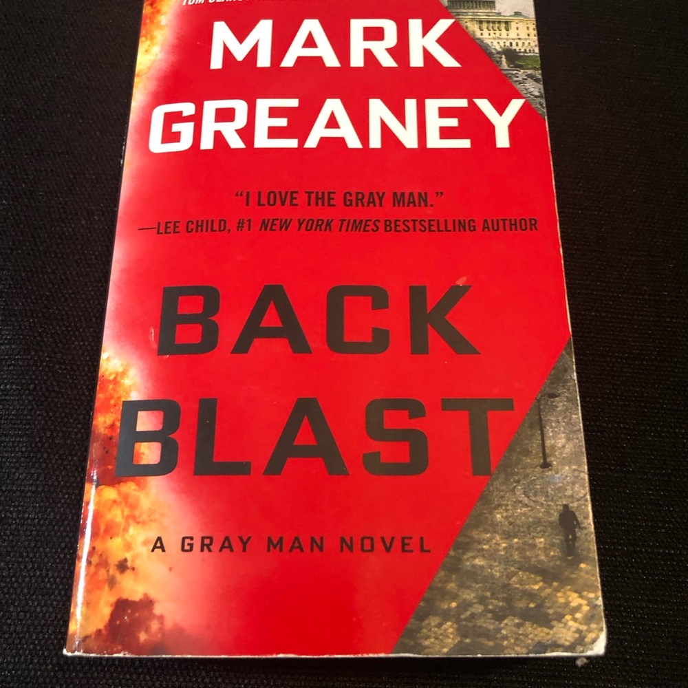 Mark Greaney Book Back Blast Paperback Book- Red Cover